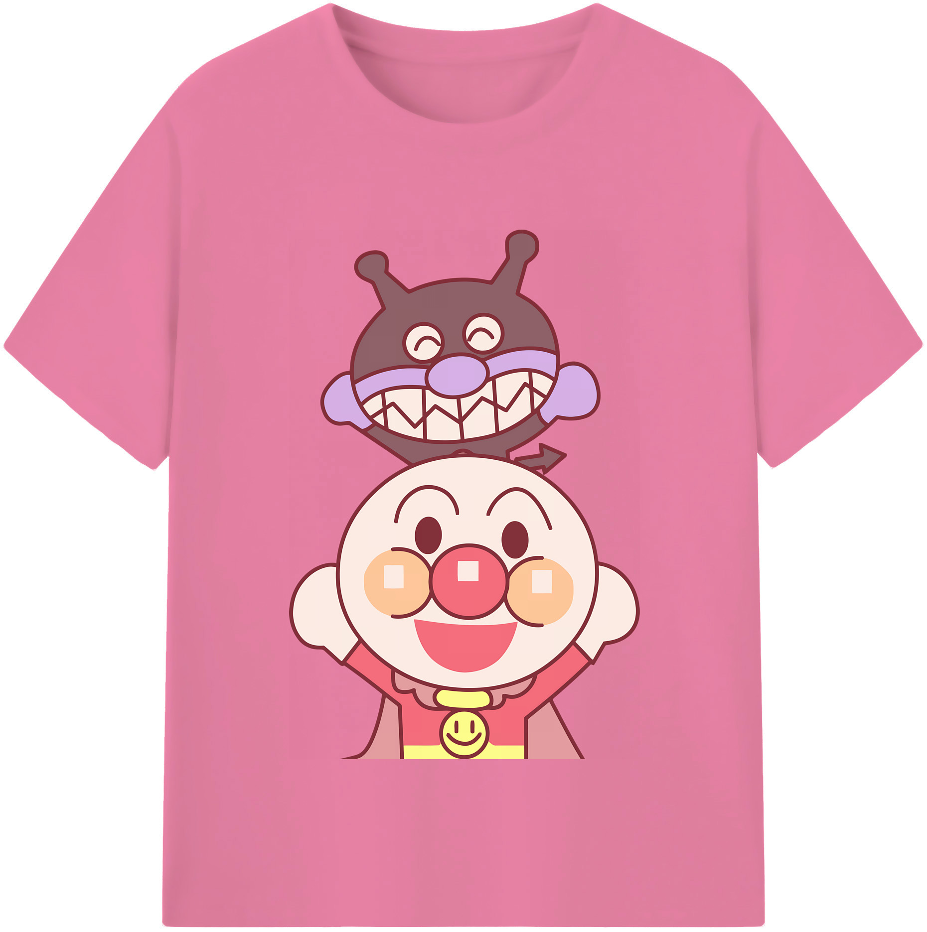 （画像用） アンパンマン Anpanman 綿100％半袖Tシャツ（フロントプリント）